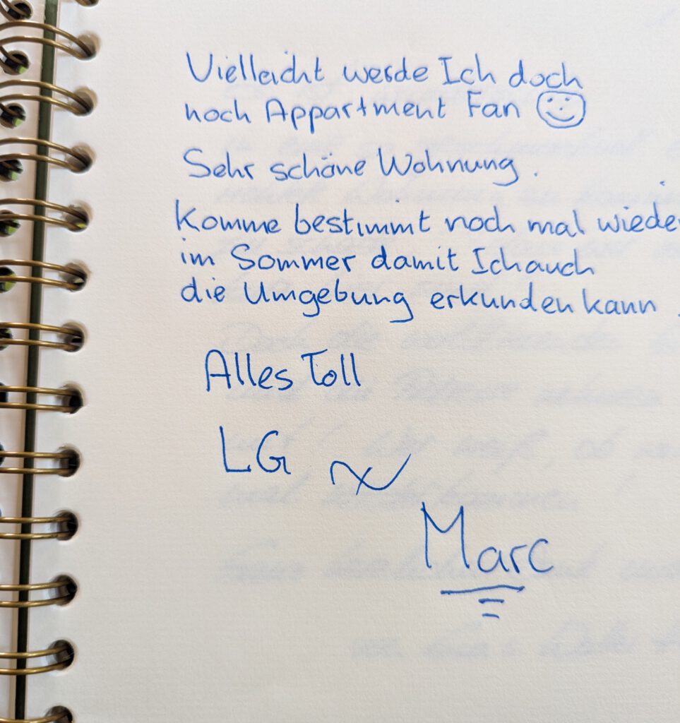 Vielleicht werde ich doch noch Appartment Fan. Sehr schöne Wohnung. Komme bestimmt noch mal wieder im Sommer damit ich auch die Umgebung erkunden kann. Alles Toll LG Marc